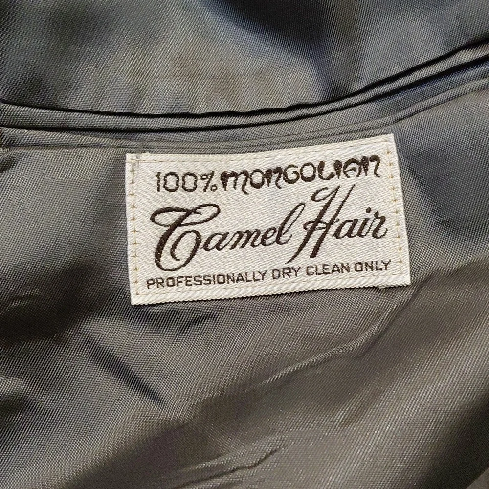 Men's 100% Mongolian Camel Hair Blazer Size 43L Light Gray Sport Coat